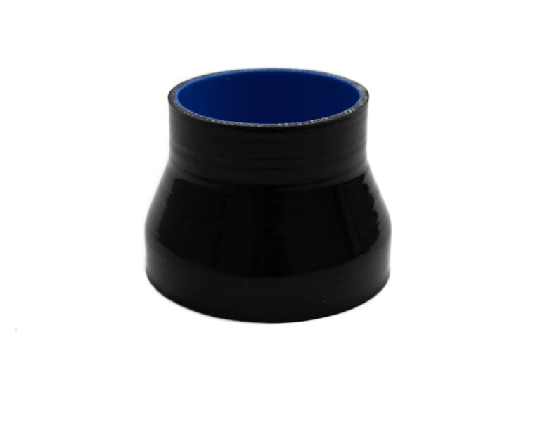 BTR SILICONE 4.00" TO 3.00" REDUCER COUPLER - 3" LONG BLACK