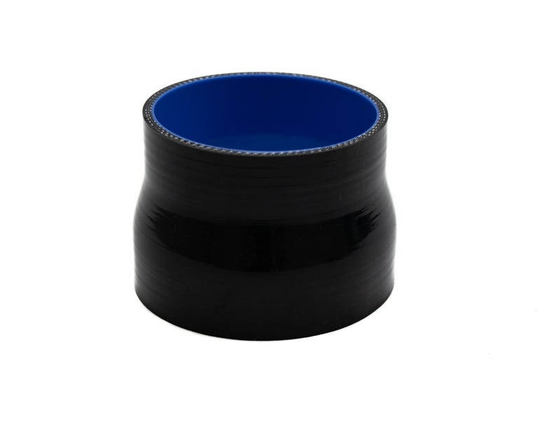 BTR SILICONE 4.00" TO 3.50" REDUCER COUPLER - 3" LONG BLACK