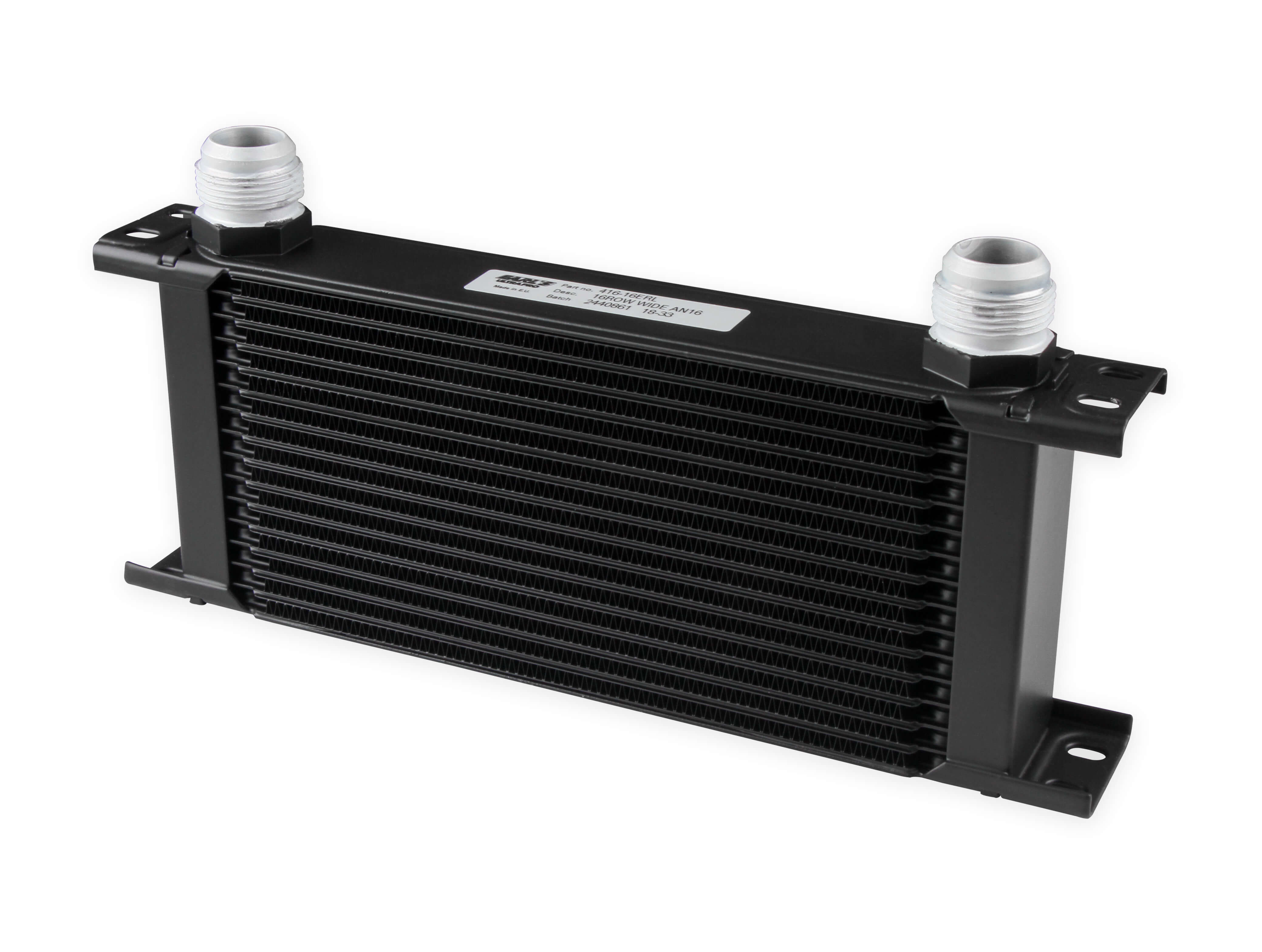 EARLS ULTRAPRO OIL COOLER - 16 ROW - WIDE - BLACK - 416-16ERL