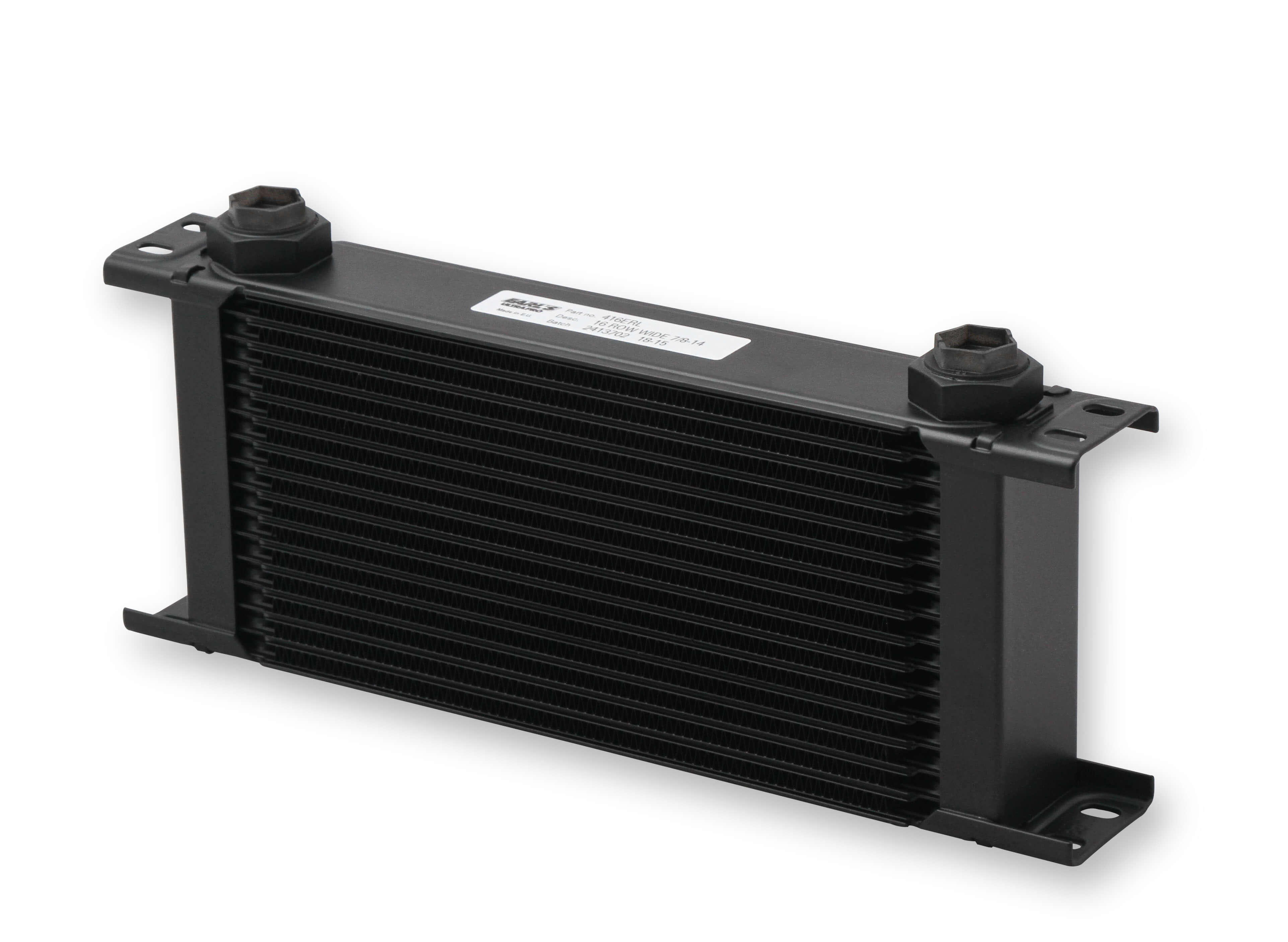 EARLS ULTRAPRO OIL COOLER - 16 ROW - WIDE - BLACK - 416ERL