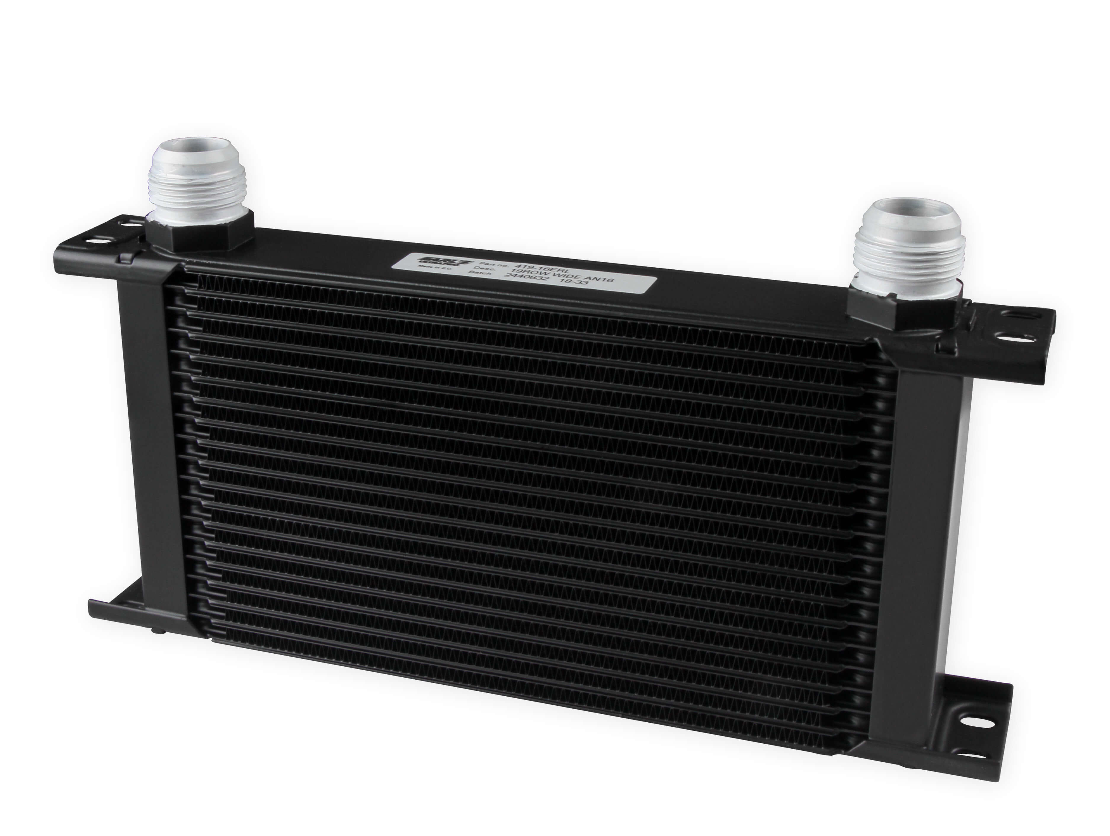 EARLS ULTRAPRO OIL COOLER - 19 ROW - WIDE - BLACK - 419-16ERL