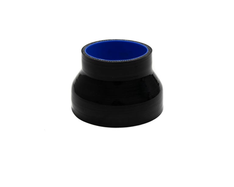 BTR SILICONE 4.25" TO 3.00" REDUCER COUPLER - 3" LONG BLACK
