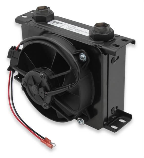 EARLS ULTRAPRO OIL COOLER - 19 ROW - NARROW - w/ FAN - BLACK - FP219ERL