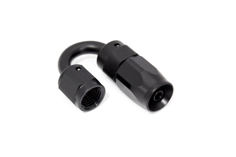 BTR AN FITTINGS - 180° -4AN HOSE END - BLACK - HF-180-04