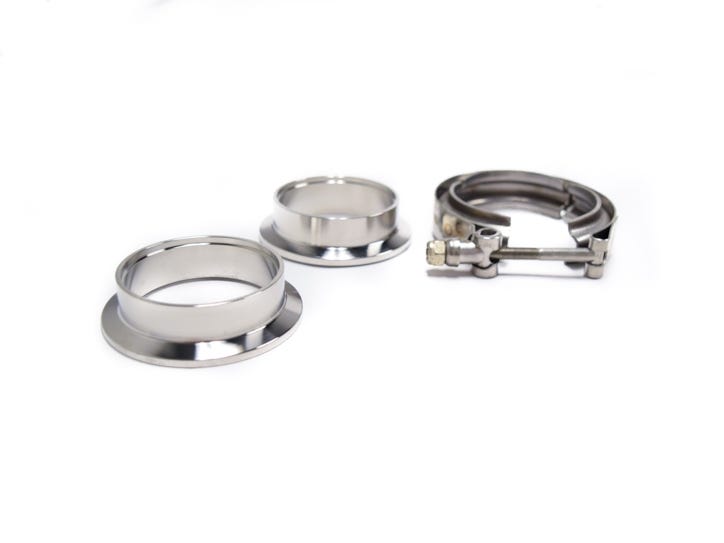 BTR 2.25" STAINLESS STEEL V-BAND FLANGE KIT - WITH CLAMP - BTR16109