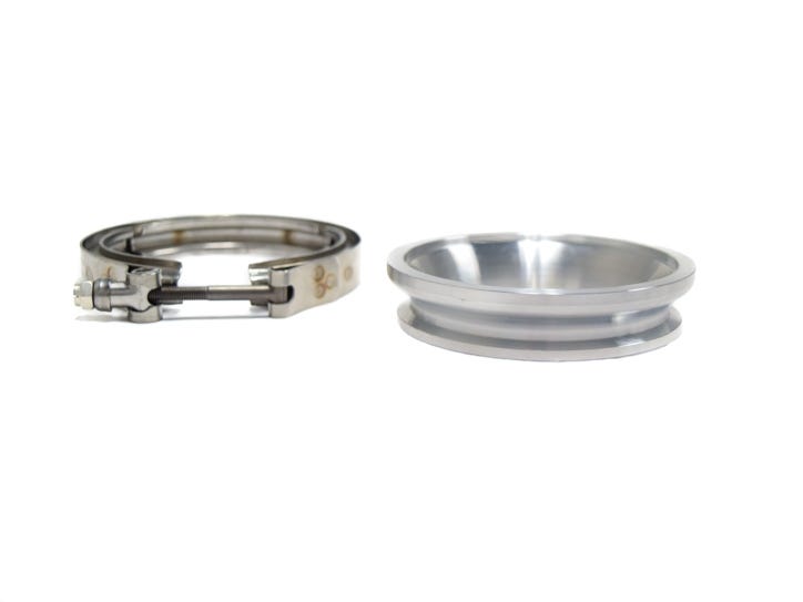 BTR 3.5" TO 4" ALUMINUM COMPRESSOR OUTLET FLANGE - WITH CLAMP - BTR64042