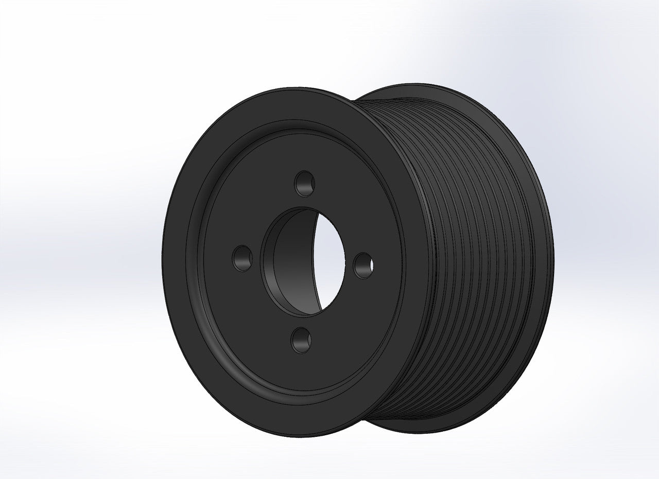 3.10" ZPE GripTec® 2pc Magnuson LSA/LT4 2650 TVS 12 Rib L3 Black Pulley Only