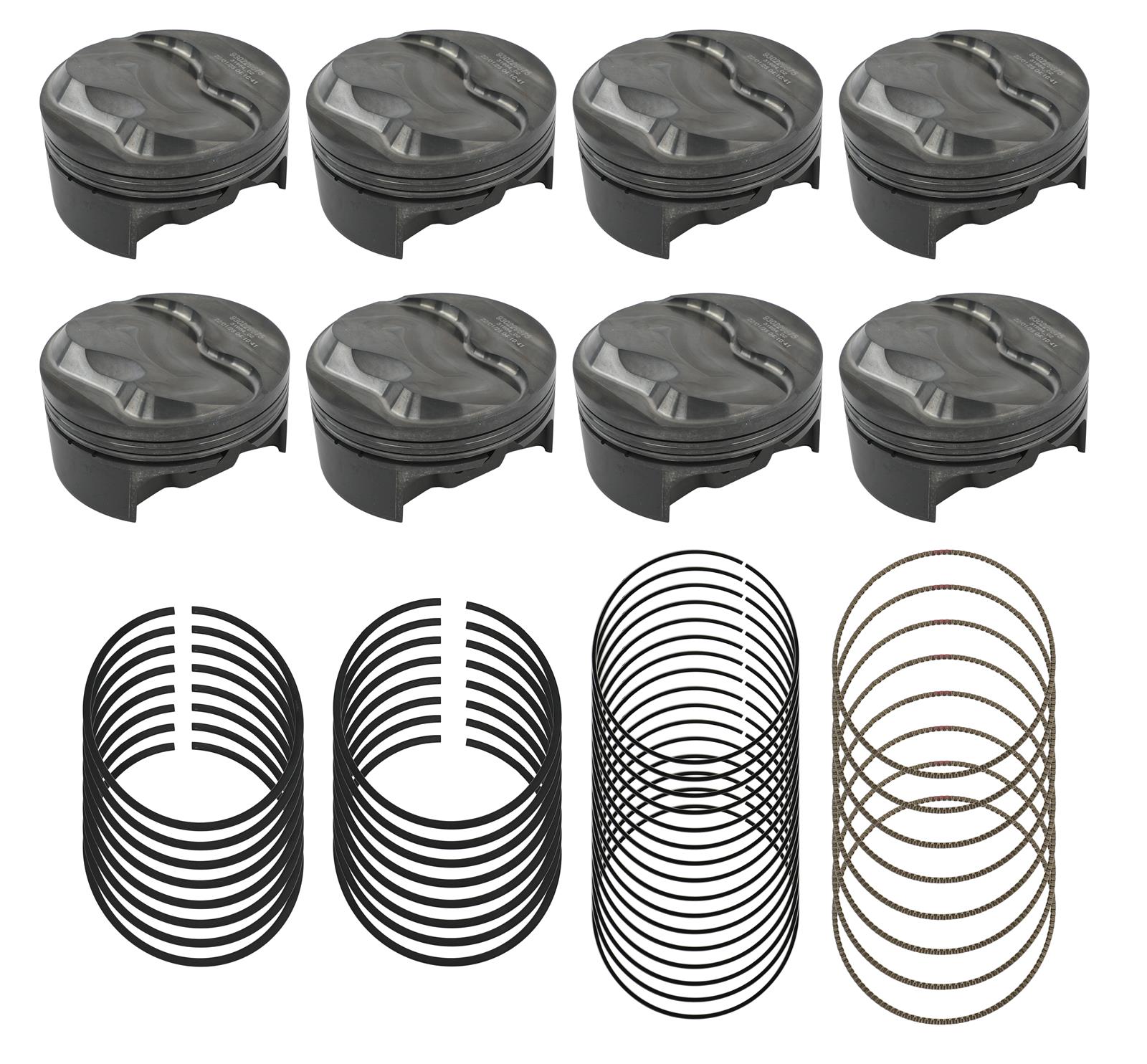 MAHLE POWERPAK PISTON SET - 4.075" BORE - 4.000" STROKE - 6.125" ROD - 9.2CC DOME - 930229675