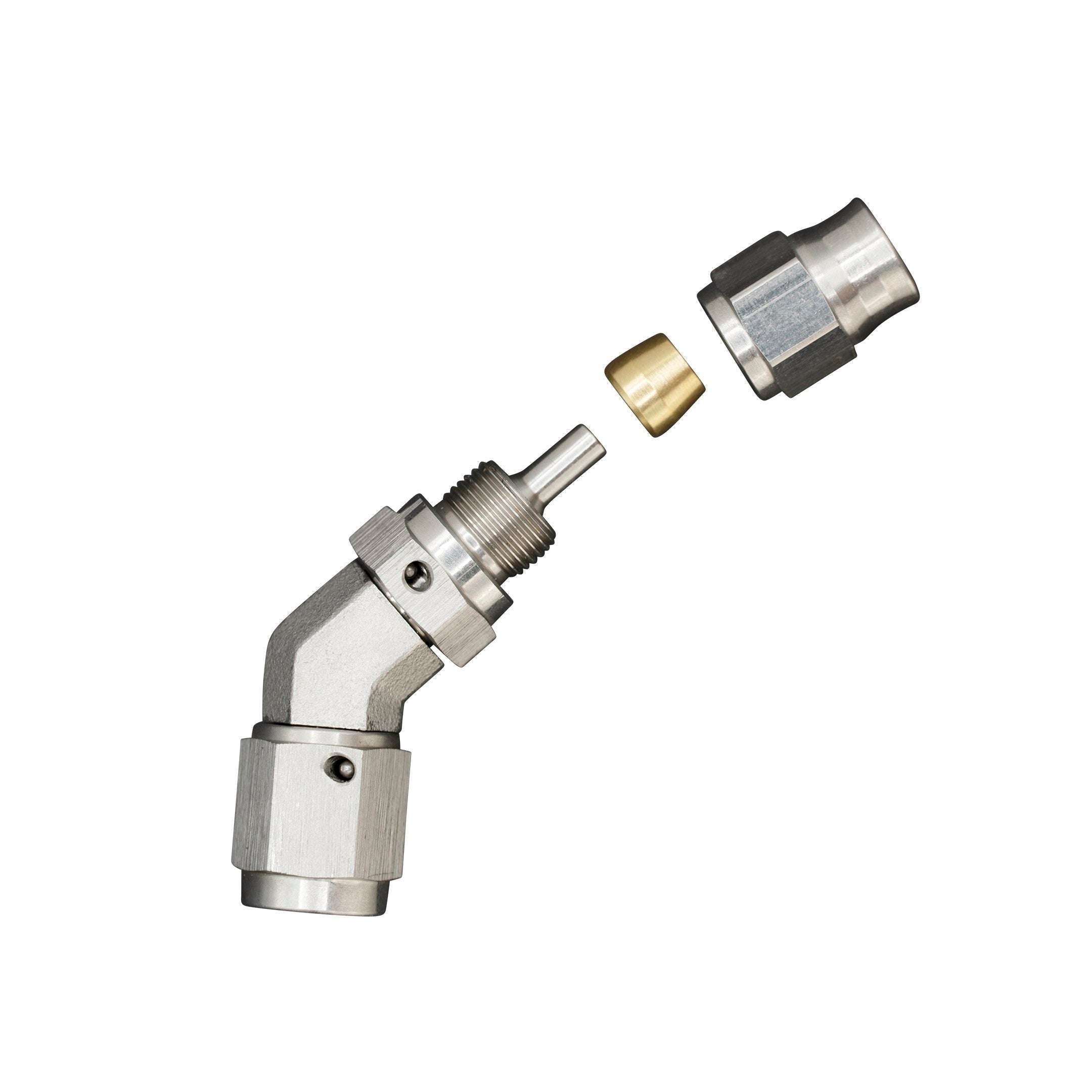 Flo Supply M10X1.25 Female 45 Degree to 3AN Hose End