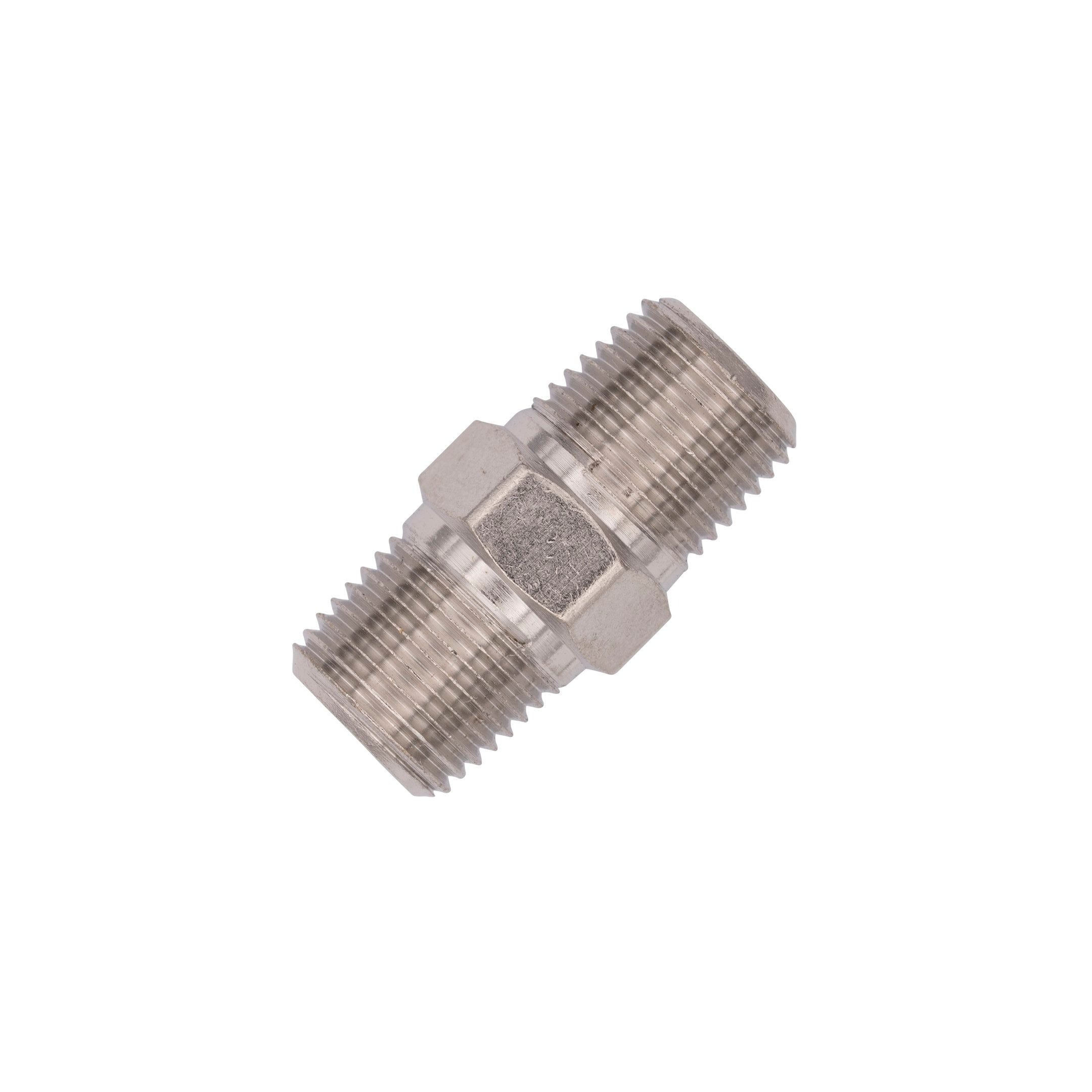Flo Supply 1/8" NPT x 1/8" NPT Straight Fitting - Male/Male