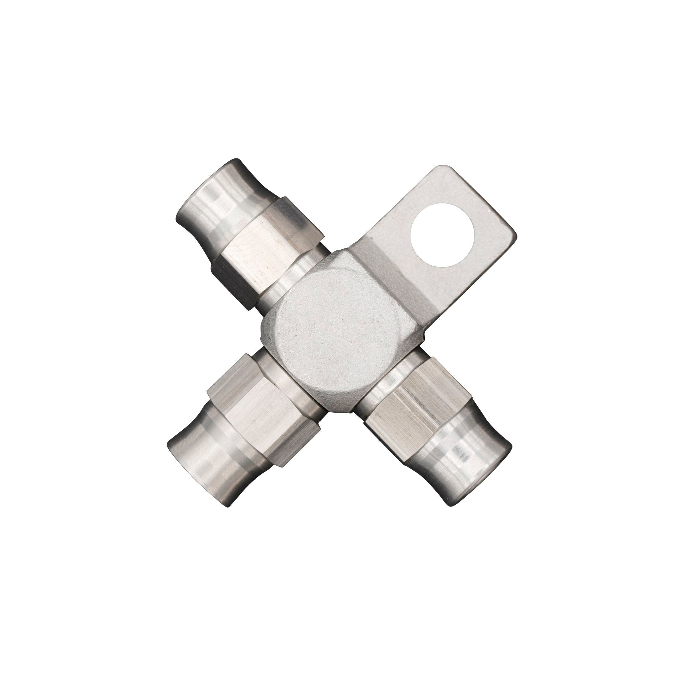 Flo Supply 3AN Hose End Tee Block With Mounting Tab