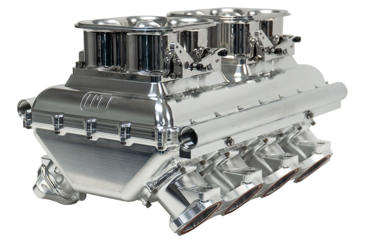 CANTED VALVE HEAD LME RACING  DUAL 4500 OR 8500 FLANGE 1000+ HP NA BILLET INTAKE