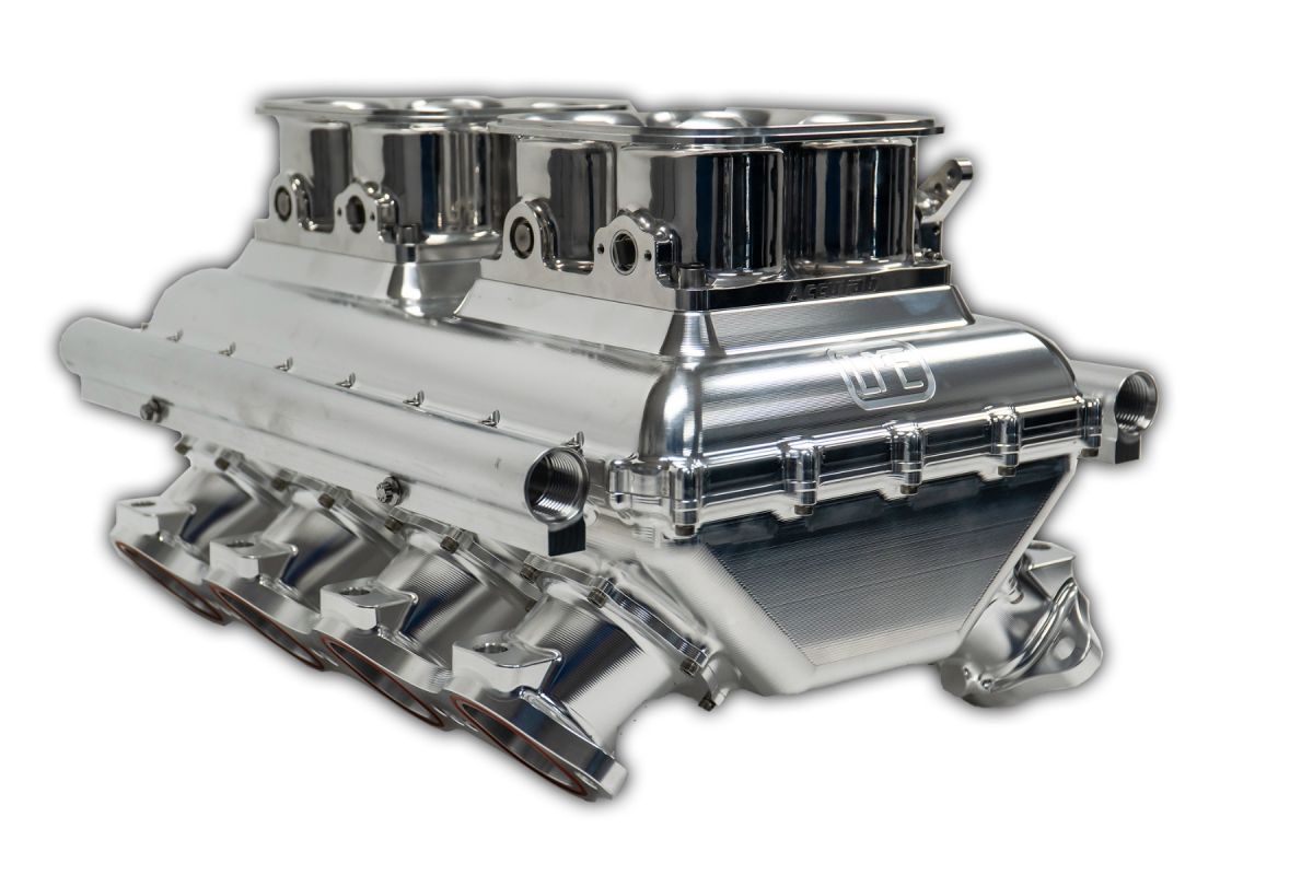 CANTED VALVE HEAD LME RACING  DUAL 4500 OR 8500 FLANGE 1000+ HP NA BILLET INTAKE