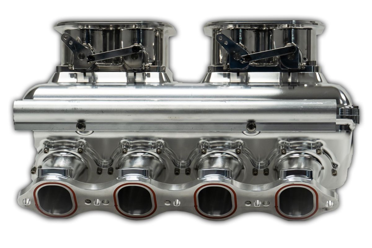 CANTED VALVE HEAD LME RACING  DUAL 4500 OR 8500 FLANGE 1000+ HP NA BILLET INTAKE