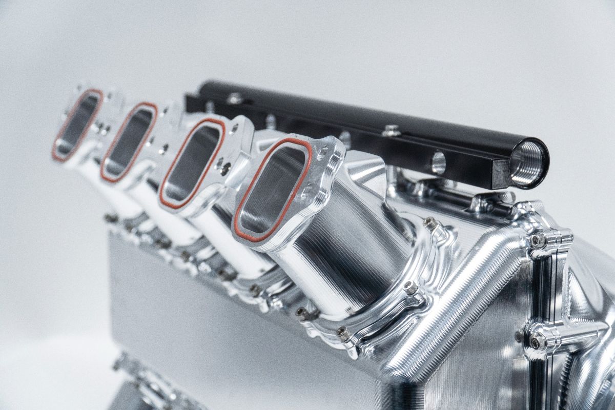 CUSTOM CANTED VALVE LME RACING 2400HP BILLET INTAKE - POWDER COAT