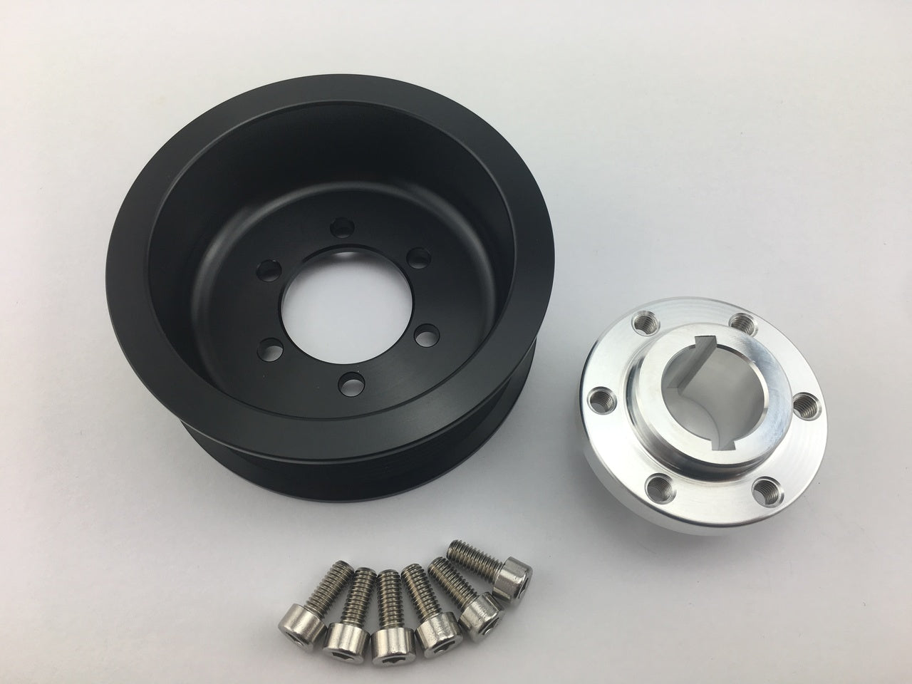 4.38" 2pc 12 Rib "Standard"  Black L3 Pulley Kit