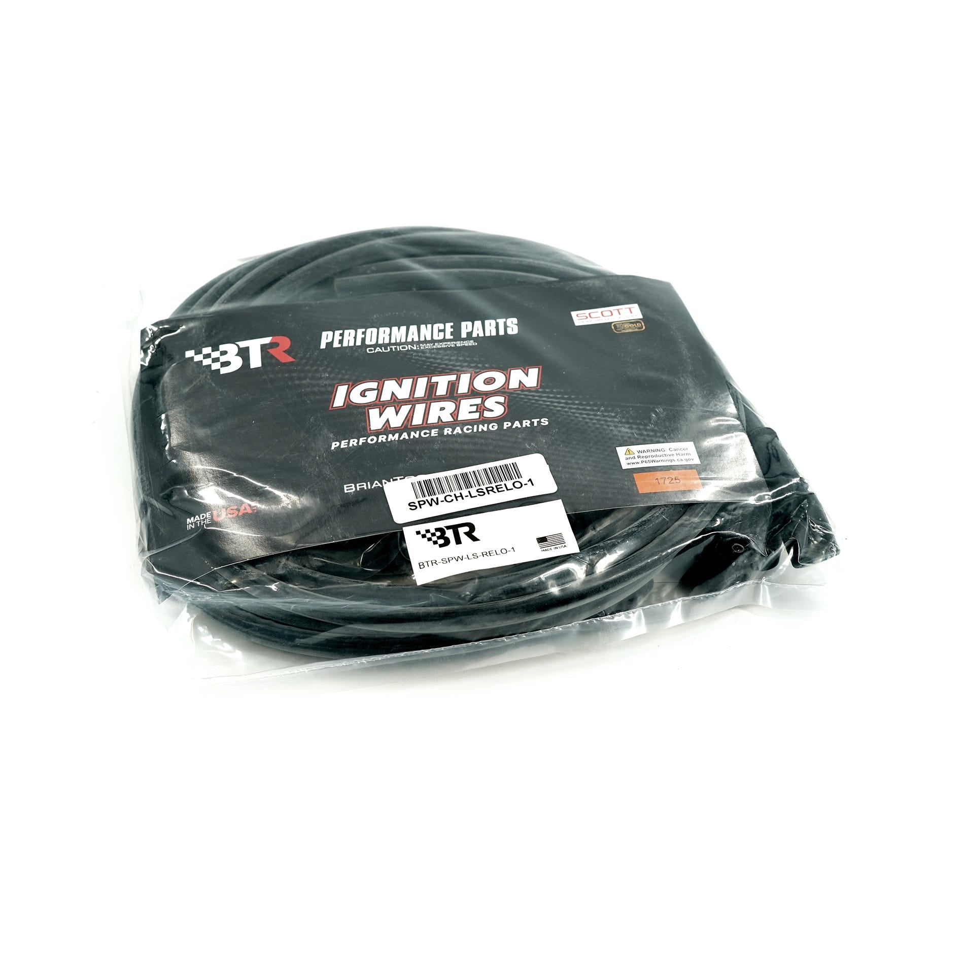 BTR SCOTT PLUGWIRES FOR LS REMOTE COILS / CUSTOM FIT - BLACK