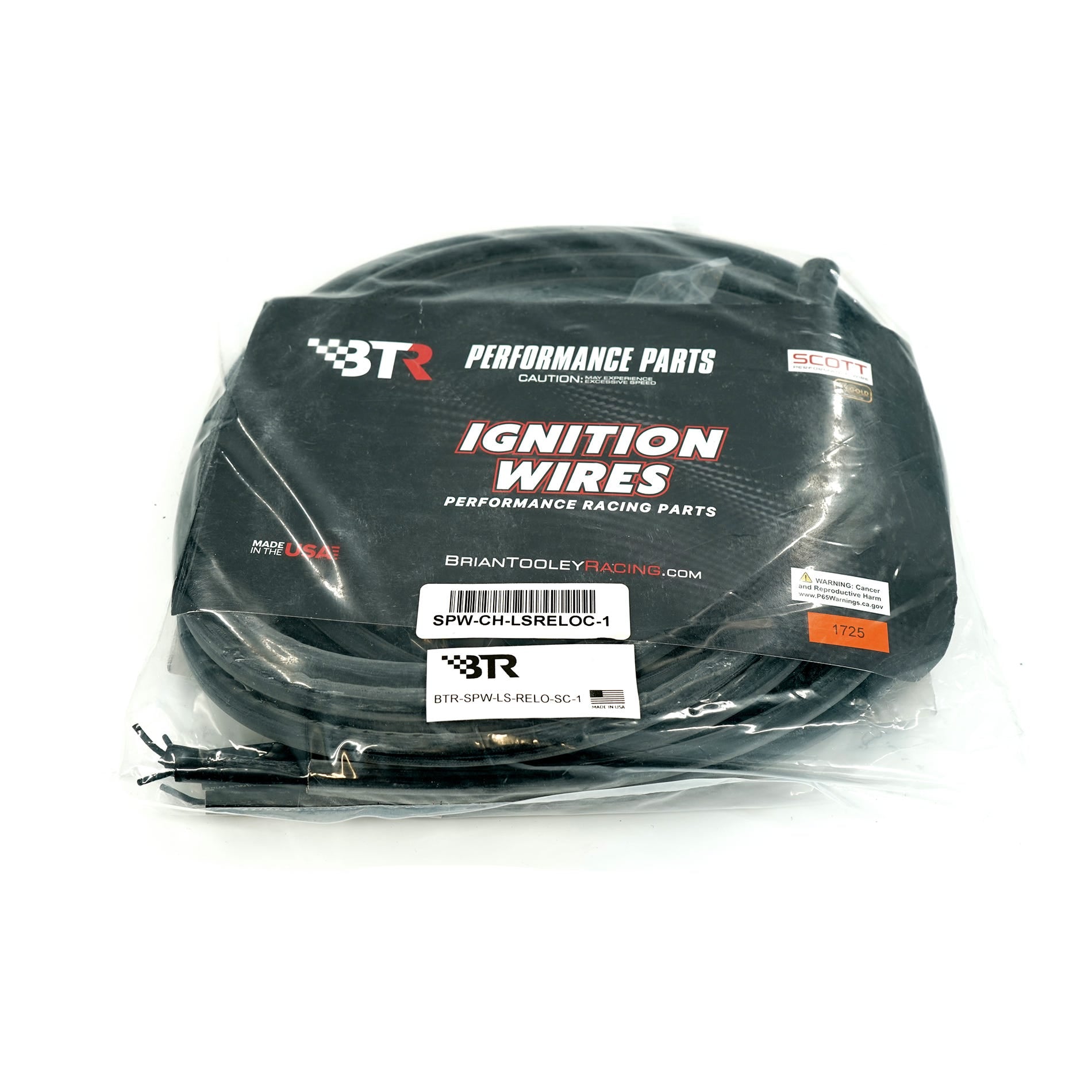 BTR SCOTT PLUGWIRES FOR REMOTE SMART COILS / CUSTOM FIT - BLACK