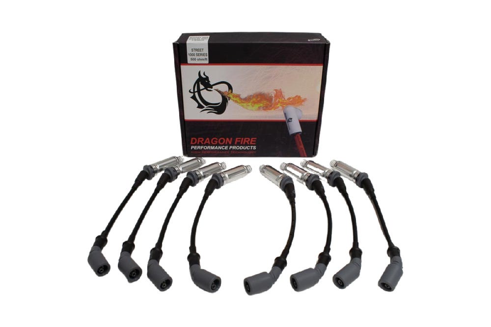 DRAGON FIRE PERFORMANCE 500 OHM PLUGWIRES - BLACK - LS1/LS2/LS3/LS6/LS7/LS9 - SPW1014-BK