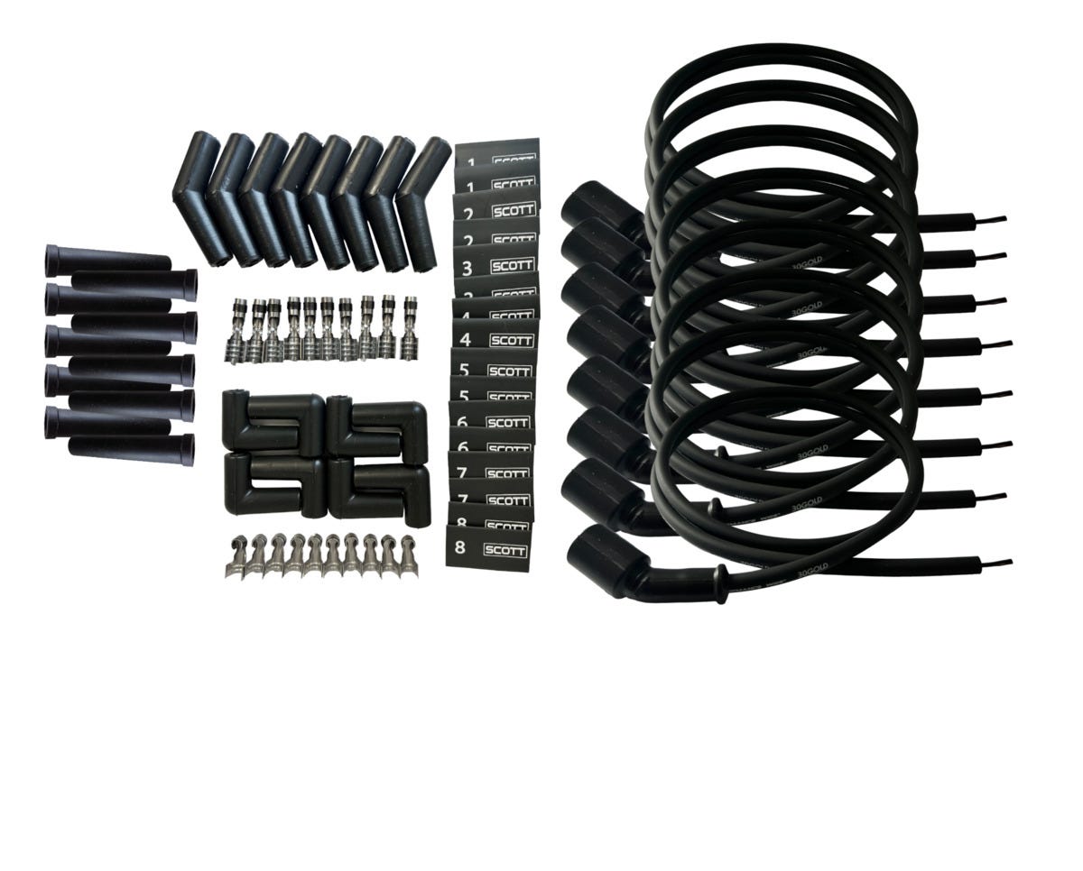 BTR SCOTT PLUGWIRES FOR REMOTE SMART COILS / CUSTOM FIT - BLACK