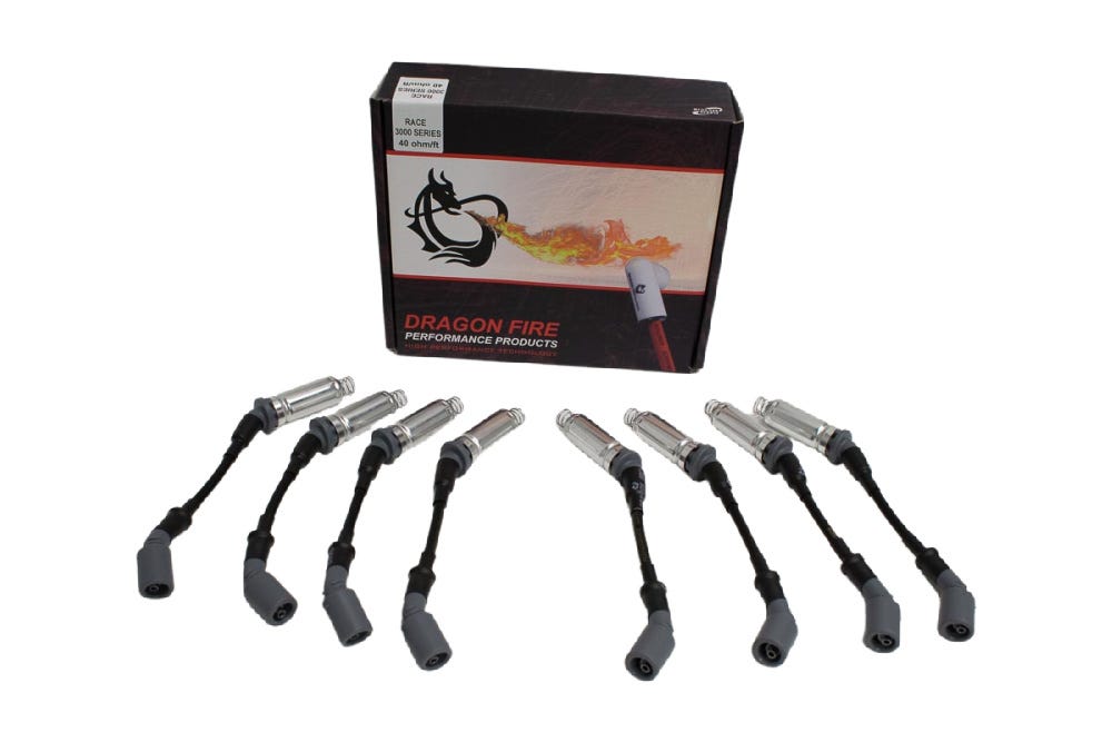 DRAGON FIRE PERFORMANCE 40 OHM PLUGWIRES - BLACK - LS1/LS2/LS3/LS6/LS7/LS9 - SPW3014-BK