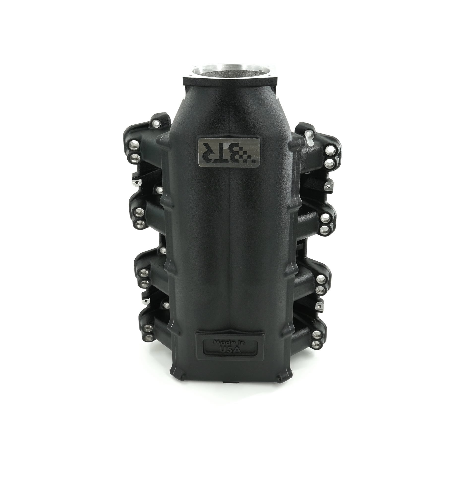 BTR TRINITY INTAKE MANIFOLD FOR LS3 ENGINES - BLACK - DUAL INJECTOR - TRA-3-BLK-P105-2I