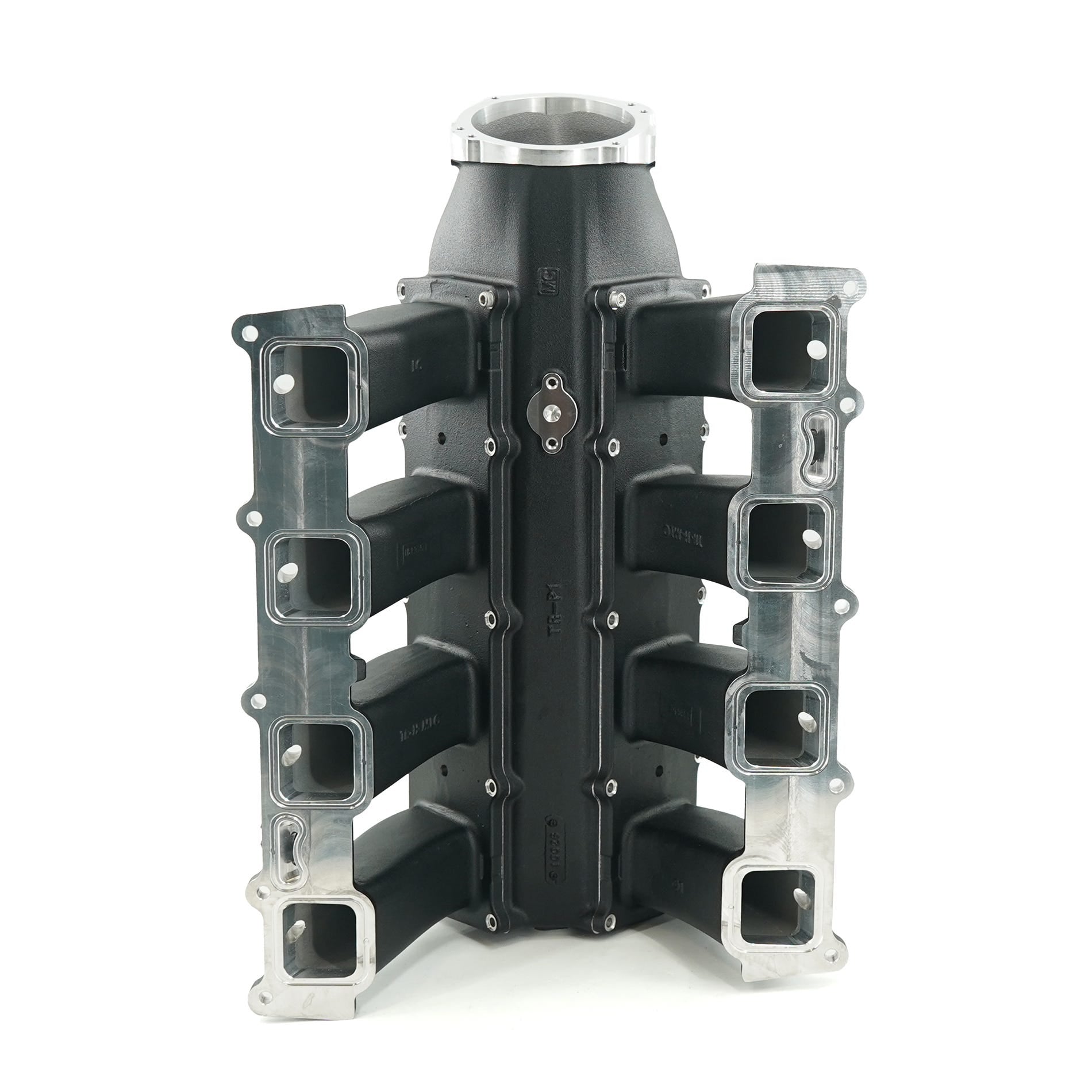 BTR TRINITY INTAKE MANIFOLD - HEMI 6.2 MID RUNNER - BLACK - SINGLE INJECTOR - TRA-62HEMI-BLK-ML