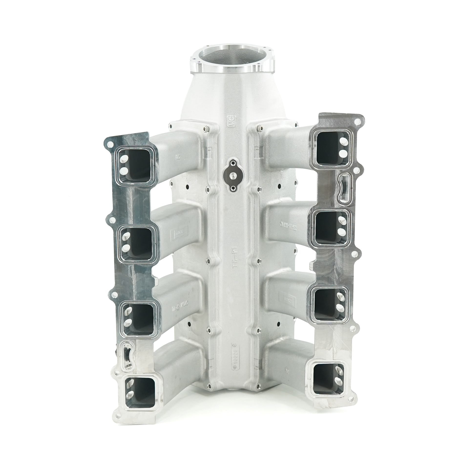 BTR TRINITY INTAKE MANIFOLD - HEMI 6.2 MID RUNNER - NATURAL - DUAL INJECTOR - TRA-62HEMI-ML-2I