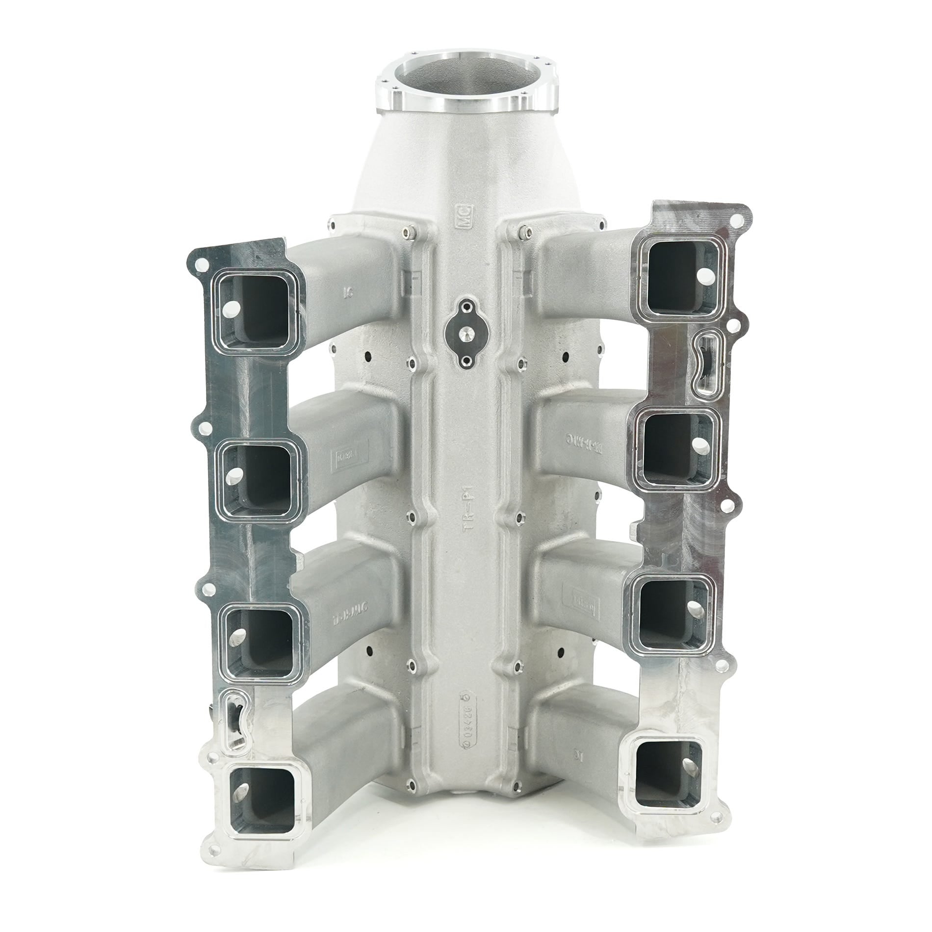 BTR TRINITY INTAKE MANIFOLD - HEMI 6.2 MID RUNNER - NATURAL - SINGLE INJECTOR - TRA-62HEMI-ML