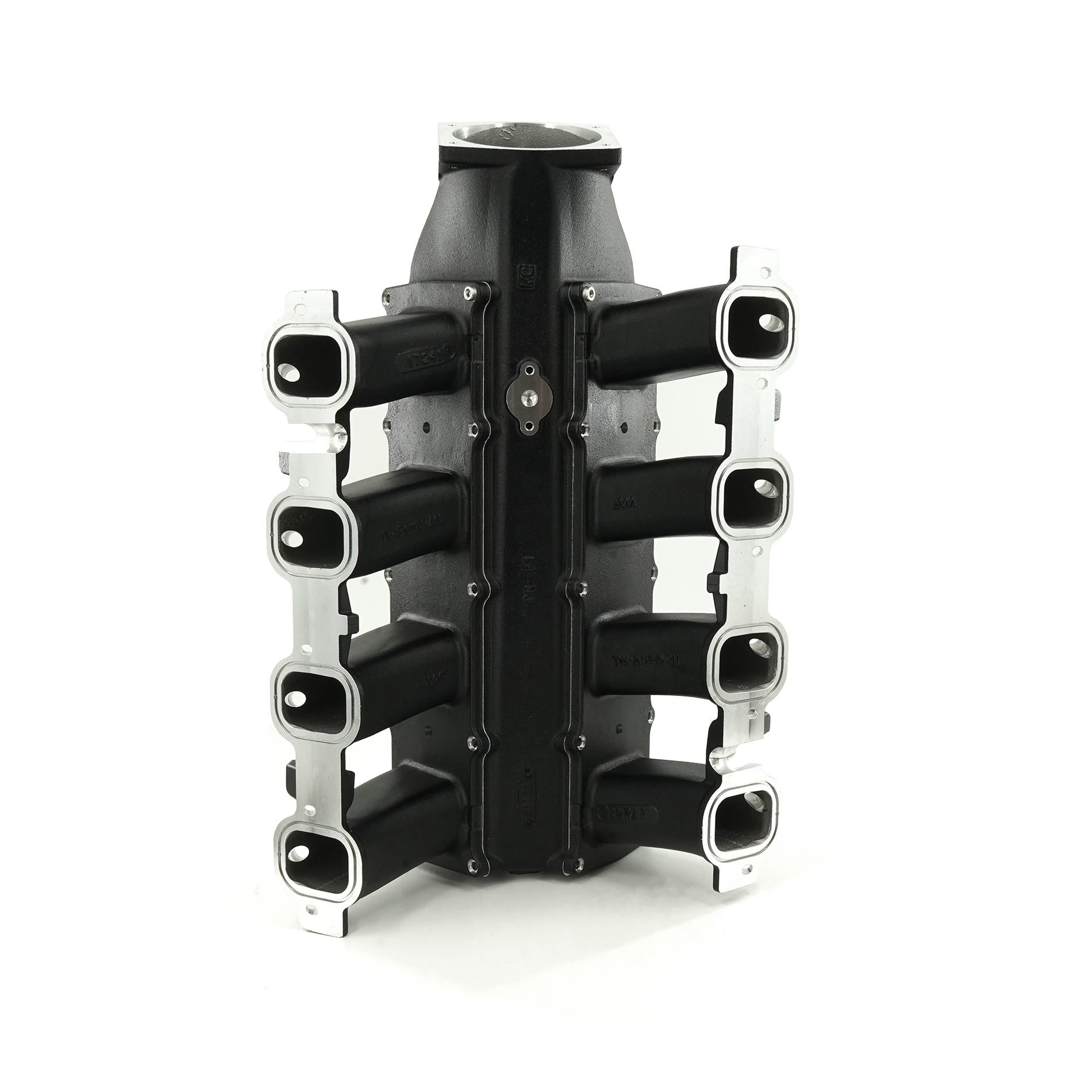 BTR TRINITY MID LENGTH INTAKE MANIFOLD - GEN V LT - BLACK WITH INJECTOR HOLES - TRA-GENV-INJ-BLK-ML