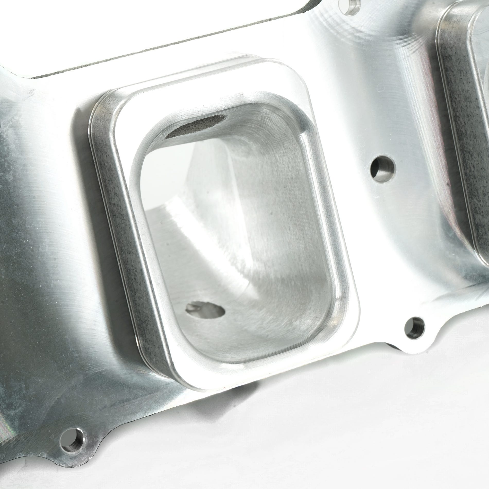 Black BTR Trinity Intake Manifold for Ford Godzilla with CNC runners, designed for enhanced performance and fitment.