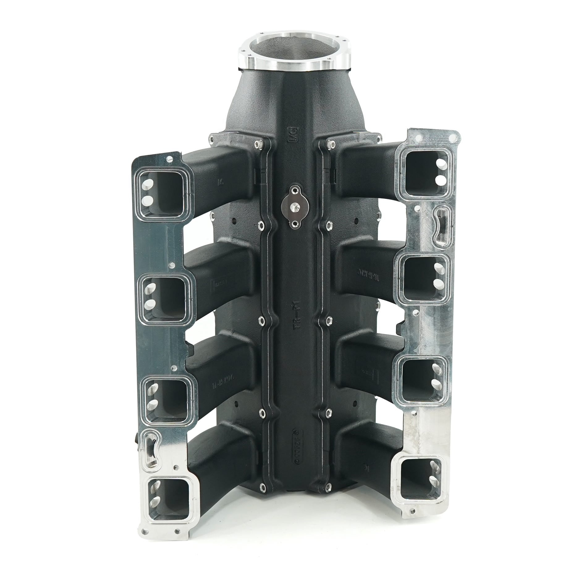 BTR TRINITY INTAKE MANIFOLD - HEMI 5.7/6.4 MID RUNNER - BLACK - DUAL INJECTOR - TRA-HEMI-BLK-ML-2I