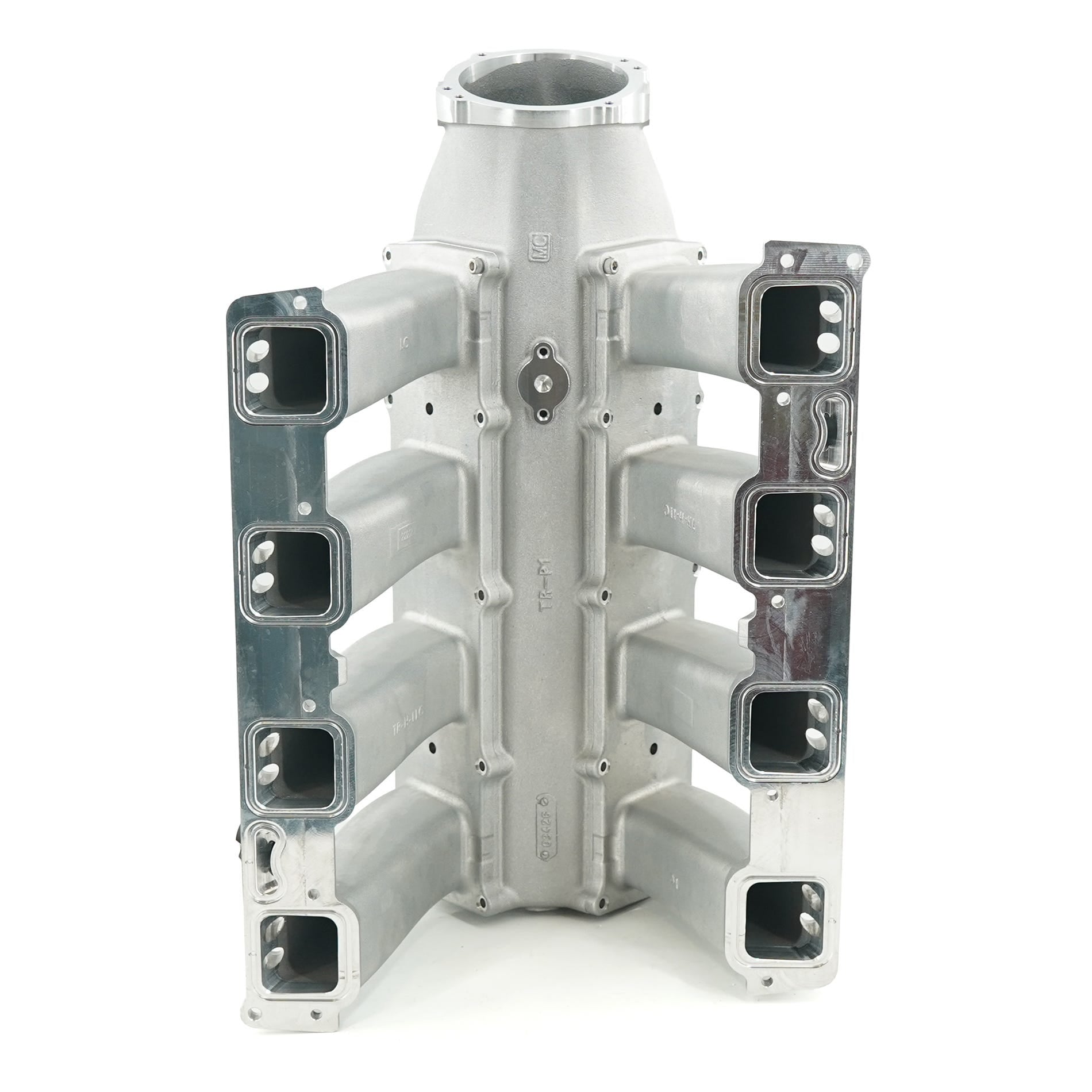 BTR TRINITY INTAKE MANIFOLD - HEMI 6.2 LONG RUNNER - NATURAL - DUAL INJECTOR - TRA-62HEMI-LL-2I