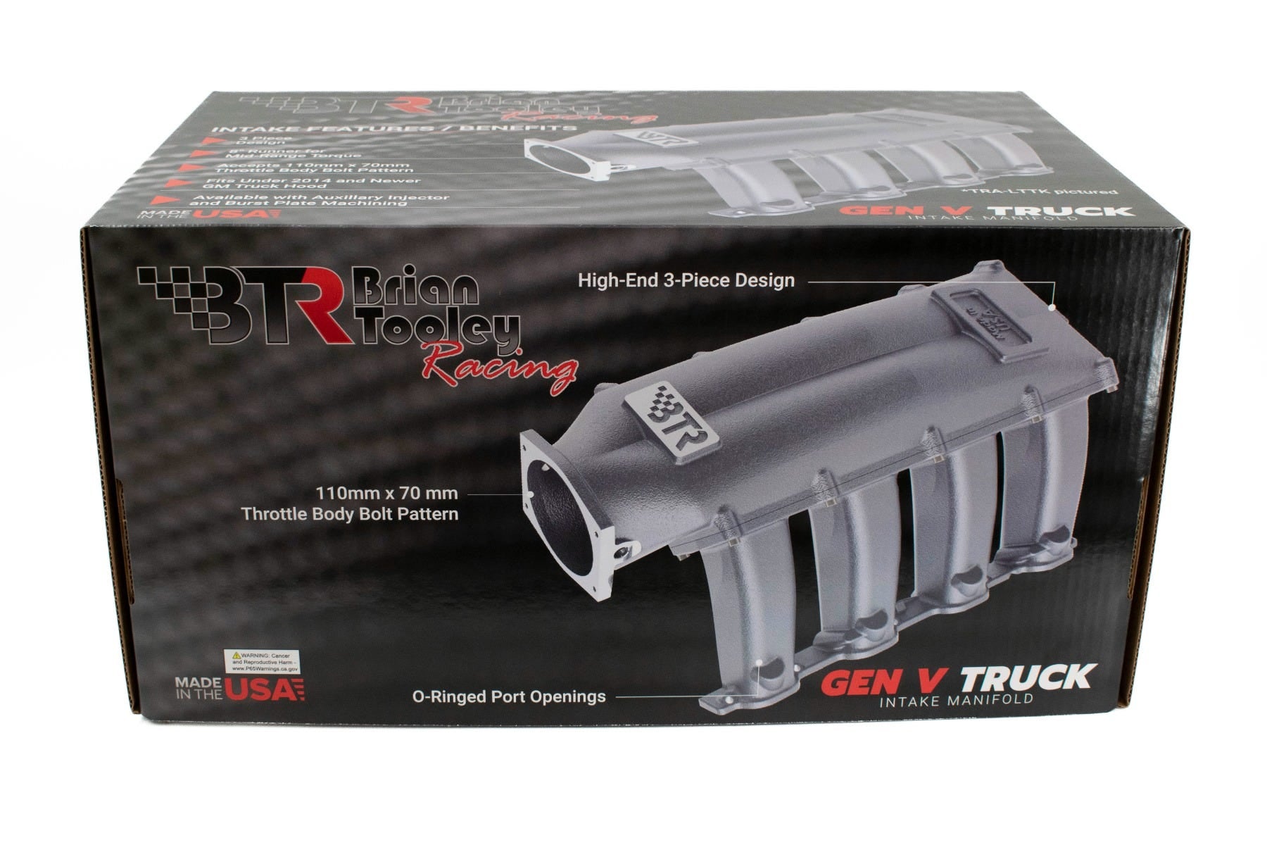BTR TRINITY GEN V TRUCK INTAKE MANIFOLD - BLACK - WITHOUT INJECTORS - TRA-LTTK-BLK