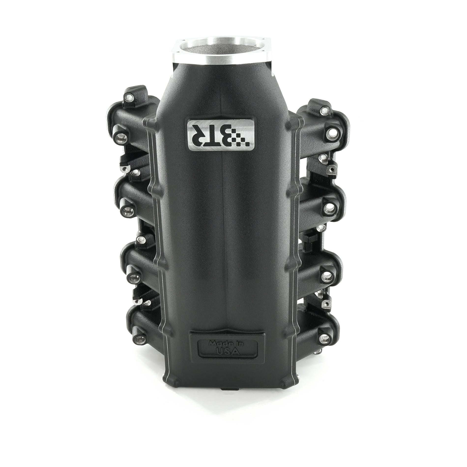 BTR TRINITY INTAKE MANIFOLD FOR LS7 ENGINES - BLACK - VERSION 2 RUNNERS - TRA-7-BLK-P105-V2