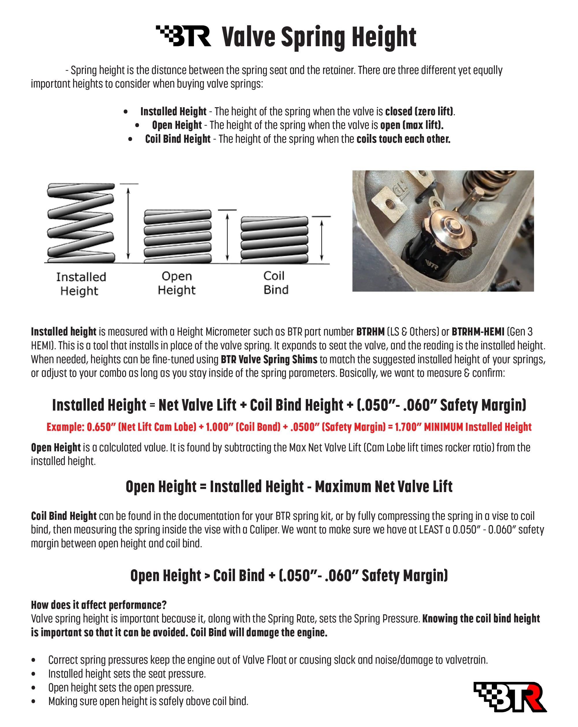 BTR SOLID ROLLER VALVE SPRING - SOLD INDIVIDUALLY - BTRXP1238-1