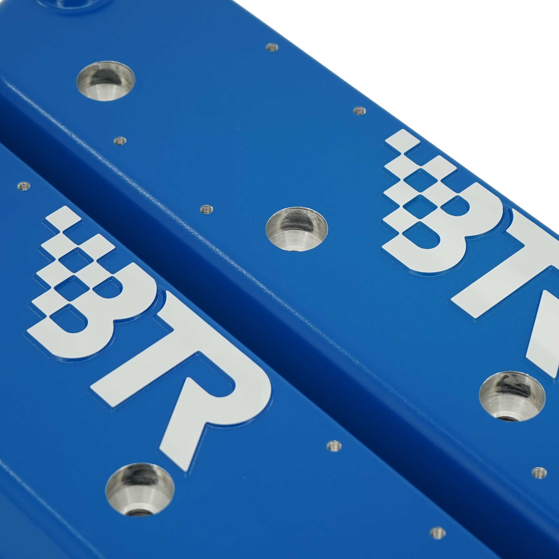 BTR DIE CAST VALVE COVER SET - BLUE WITH COIL MOUNTS - VCA-02-BLUE-CM
