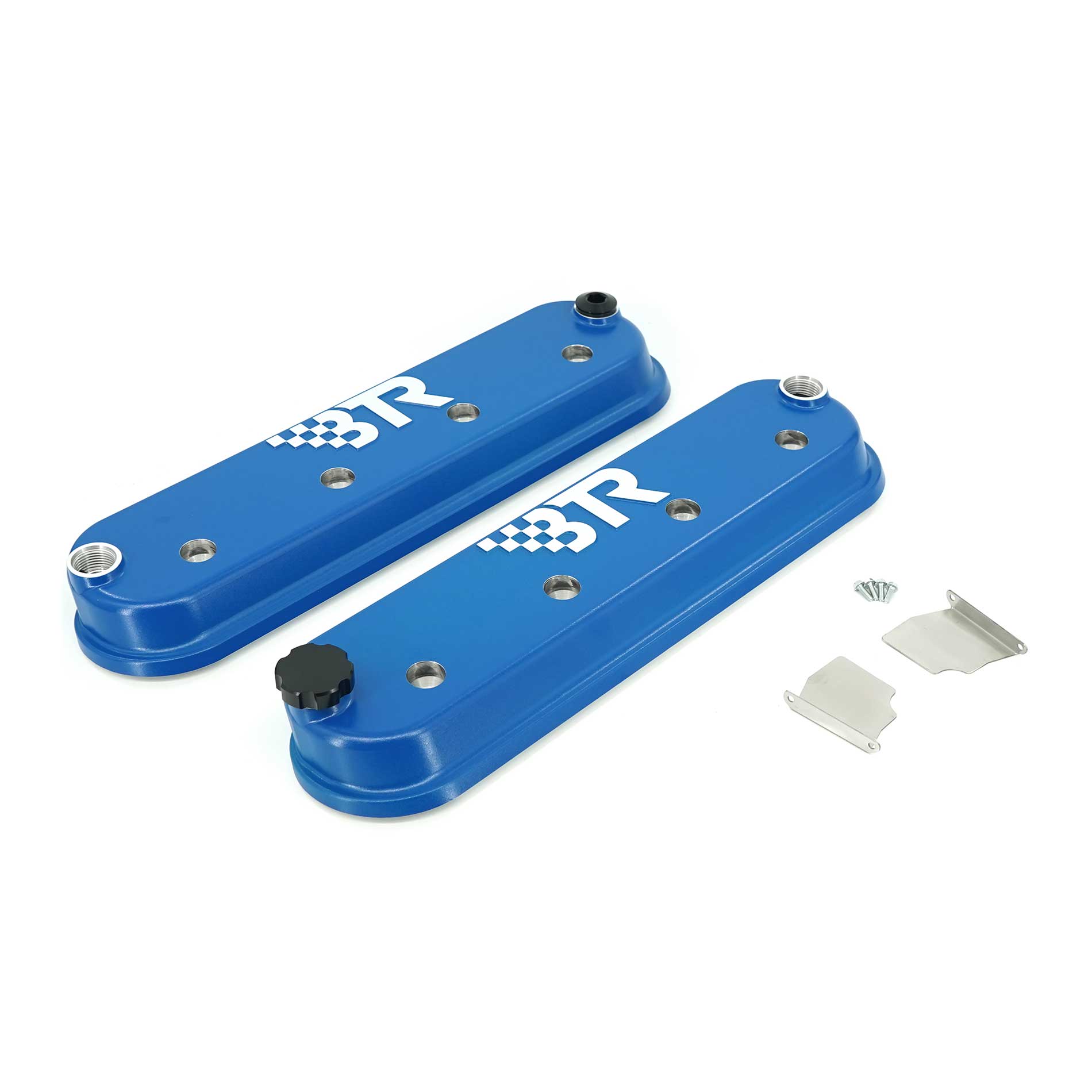 BTR DIE CAST VALVE COVER SET - BLUE WITHOUT COIL MOUNTS - VCA-02-BLUE