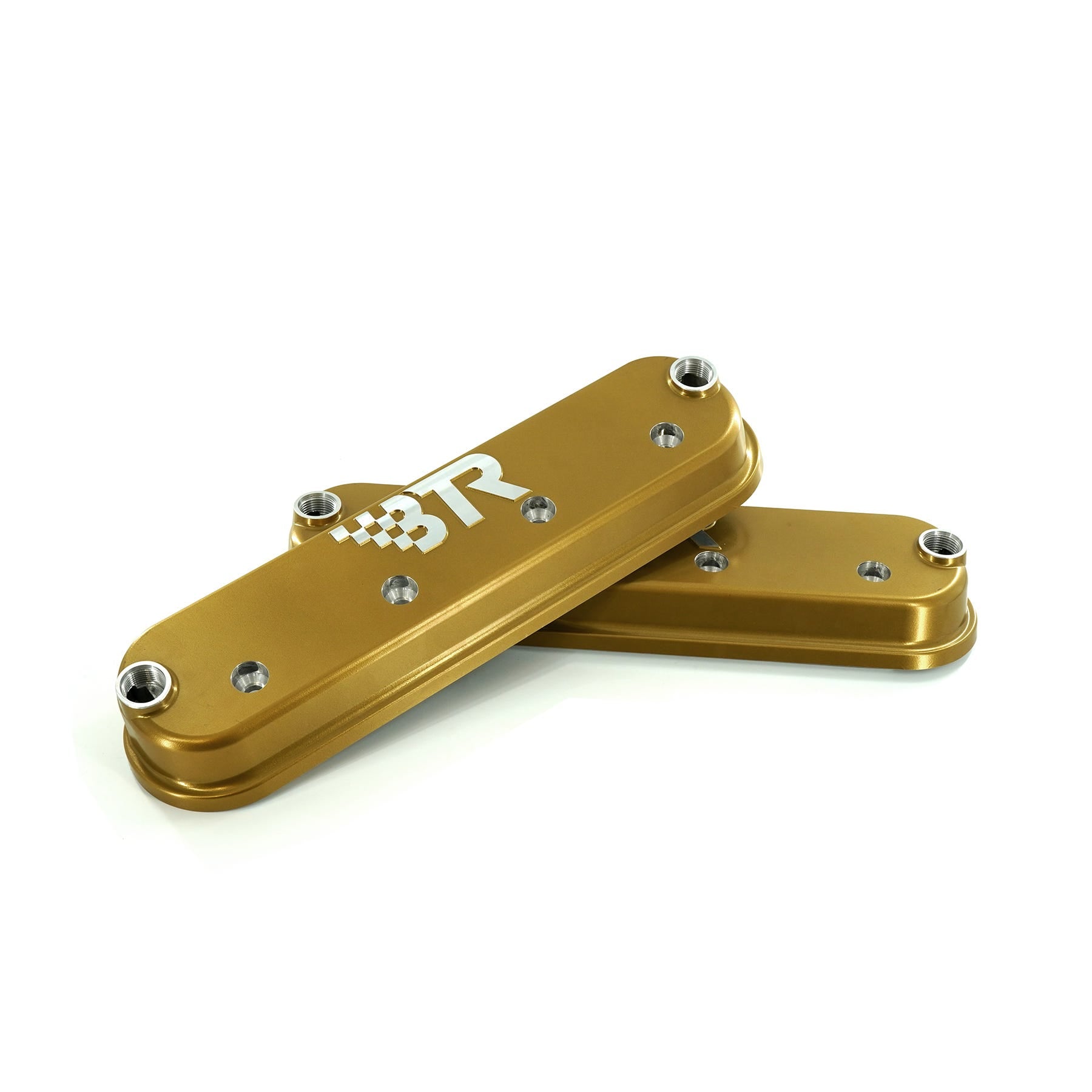 BTR DIE CAST VALVE COVER SET - GOLD WITHOUT COIL MOUNTS - VCA-02-GOLD