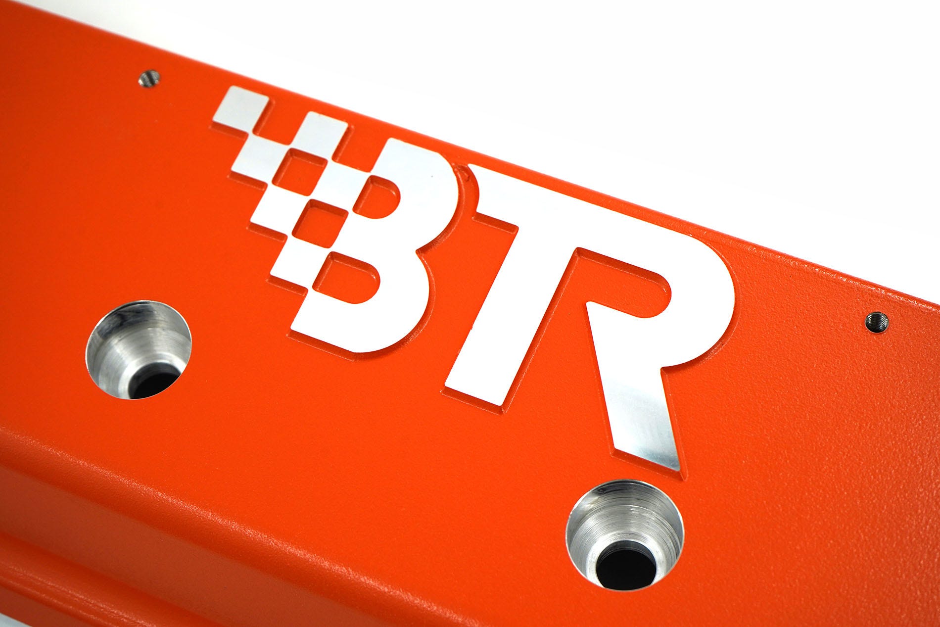 BTR DIE CAST VALVE COVER SET - ORANGE WITH COIL MOUNTS - VCA-02-ORG-CM