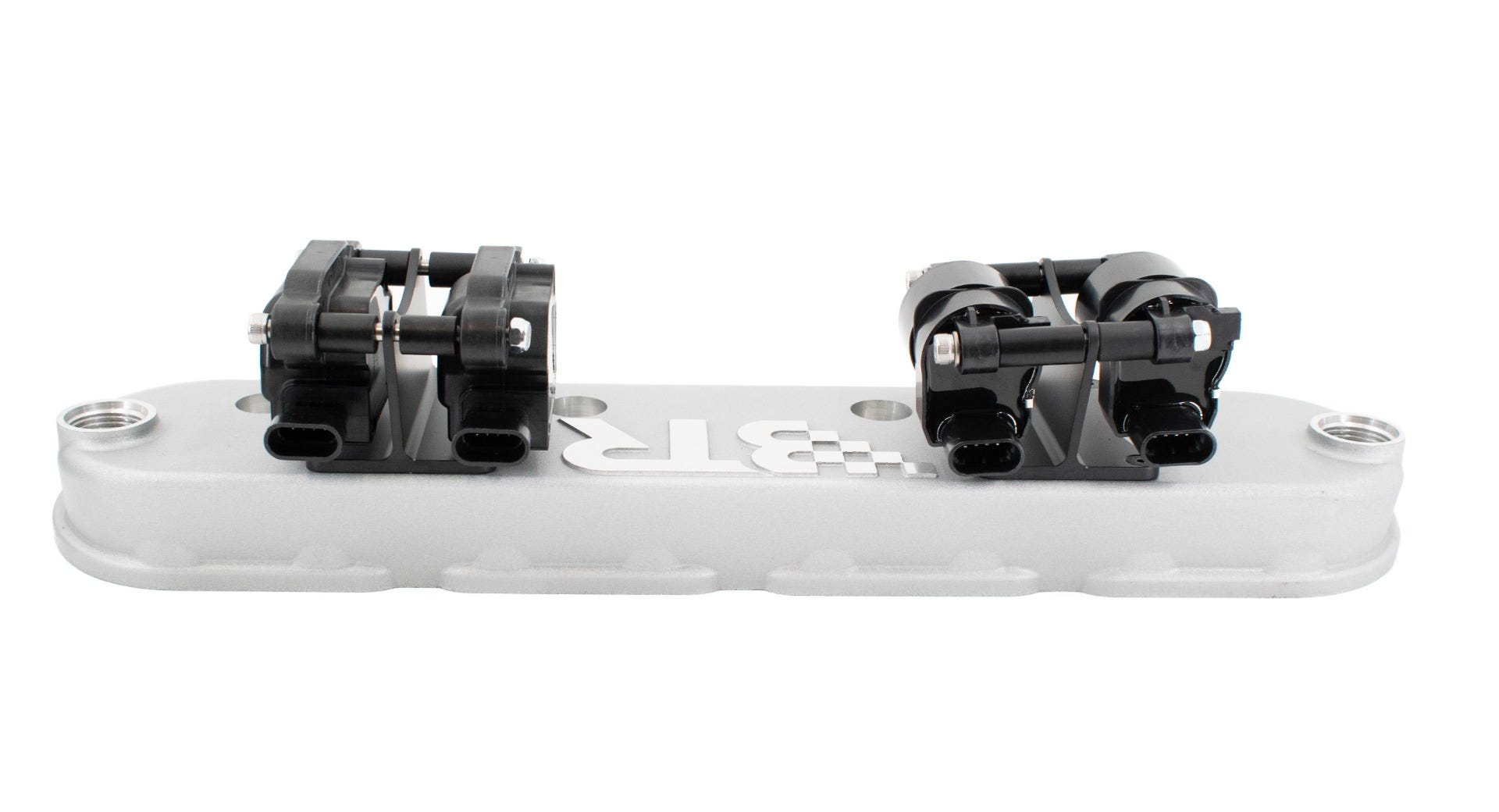 BTR DIE CAST VALVE COVER SET - SILVER WITH COIL MOUNTS - VCA-02-SLVR-CM