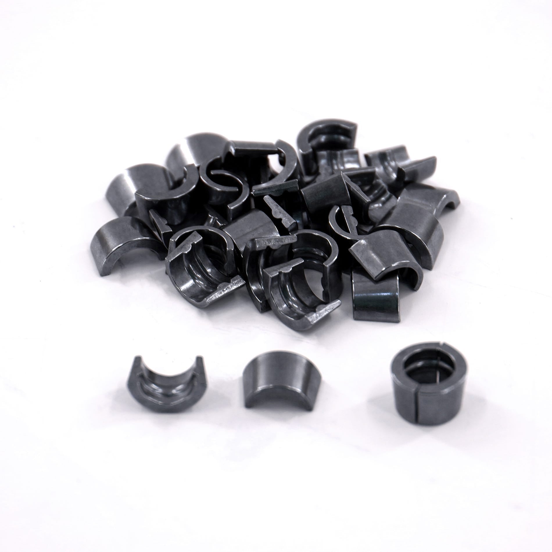 BTR VALVE LOCKS - 7 DEGREE 8MM STEM - MINUS .075 HEIGHT (SOLD AS 16 PAIRS)