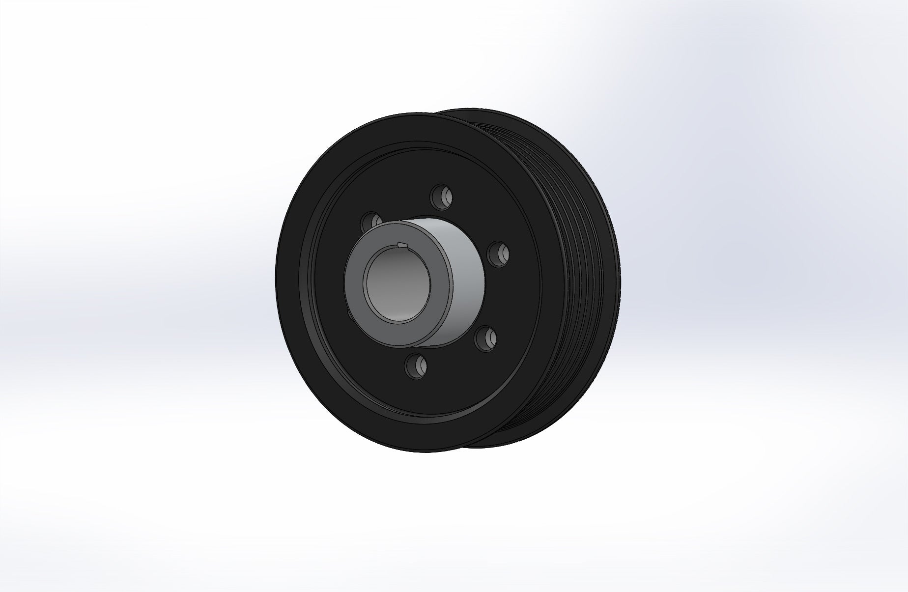 2.75" 6 Rib ZPE GripTec® 2pc Vortech YSi/JT/V3 L3 Black Pulley & Hub Kit