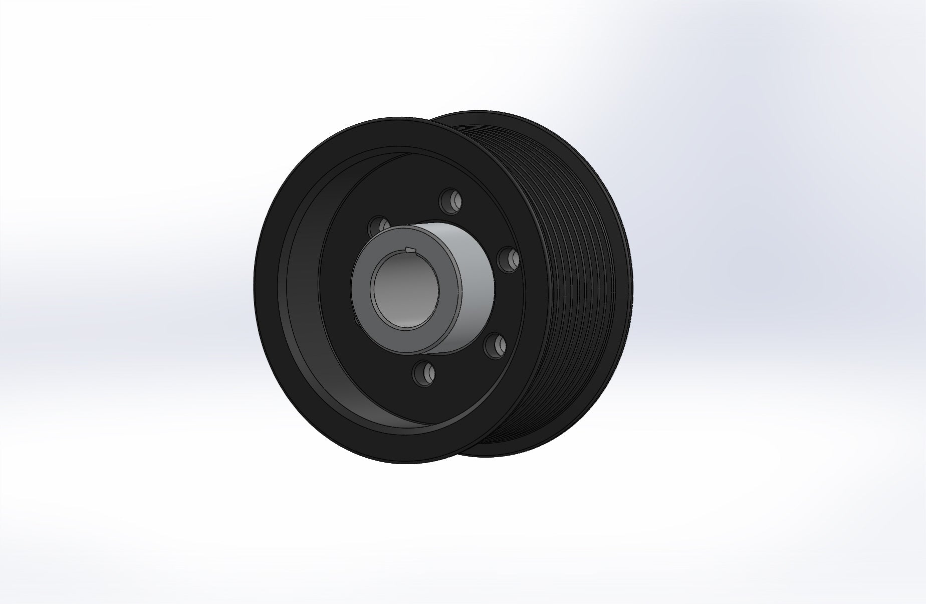 2.95" 10 Rib ZPE GripTec® 2pc Vortech YSi/JT/V3 L3 Black Pulley & Hub Kit
