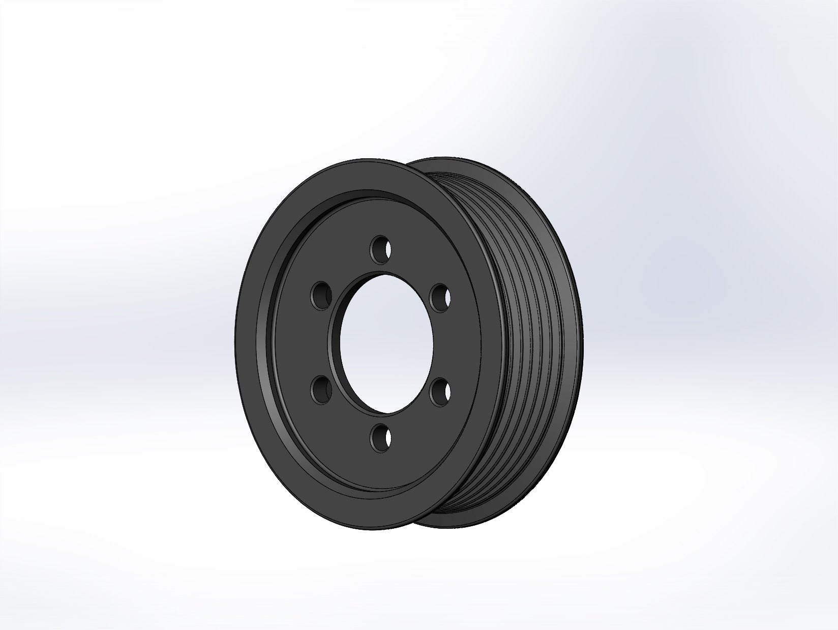 3.12" 6 Rib ZPE GripTec® 2pc Vortech YSi/JT/V3 L3 Black Pulley Only