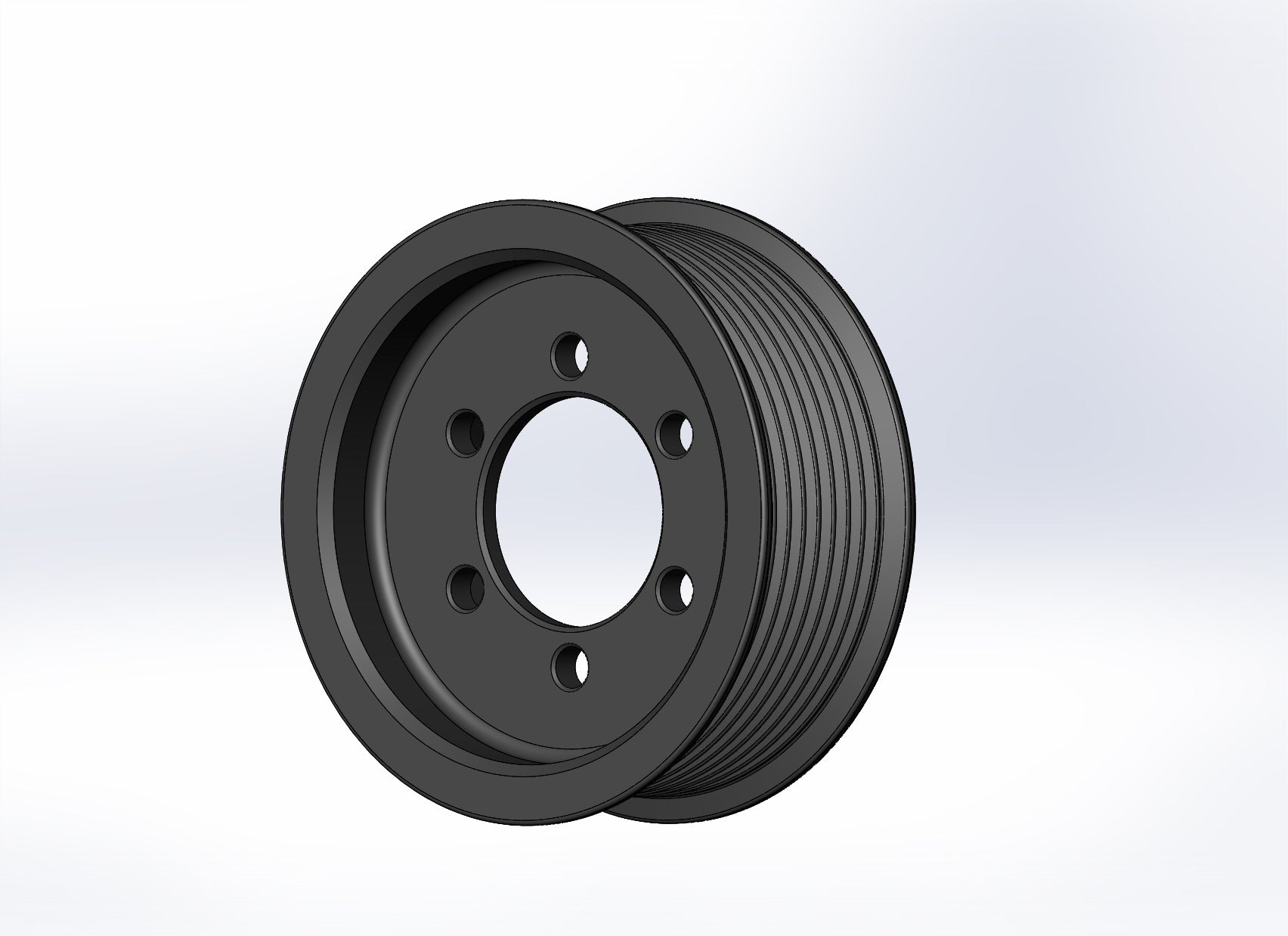 3.10" 8 Rib ZPE GripTec® 2pc Vortech YSi/JT/V3 L3 Black Pulley Only