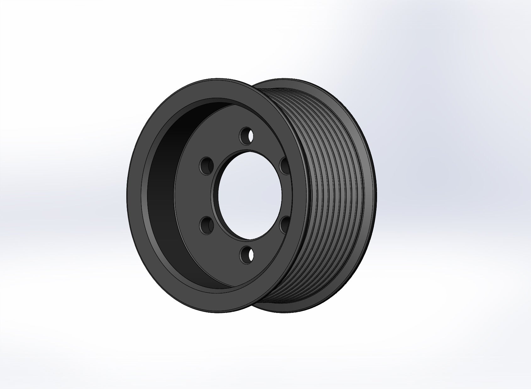 3.15" 10 Rib ZPE GripTec® 2pc Vortech YSi/JT/V3 L3 Black Pulley Only
