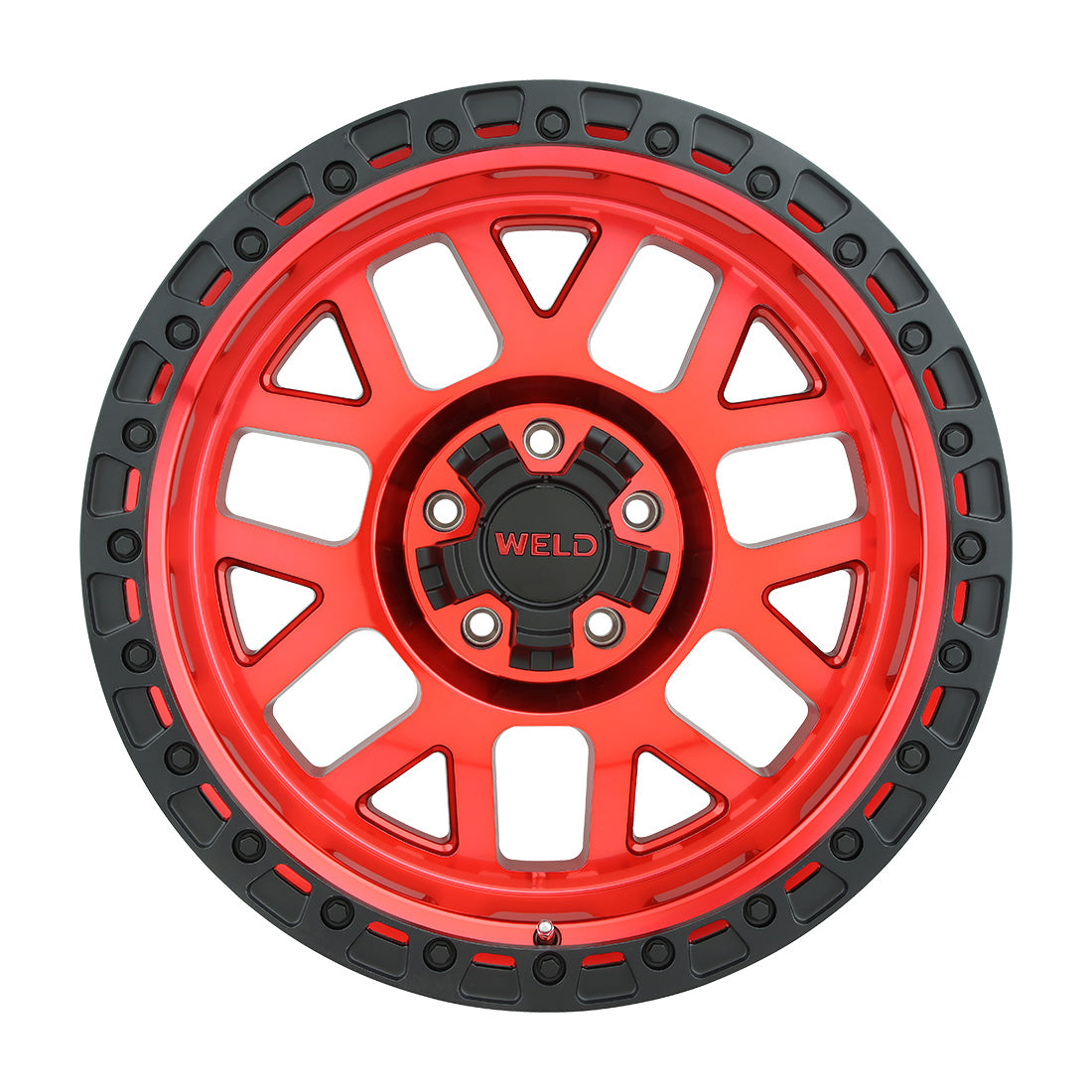 20x10 Cinch 5x139.7 5x150 ET-18 BS4.75 Candy RED / Satin BLK Ring 110.2