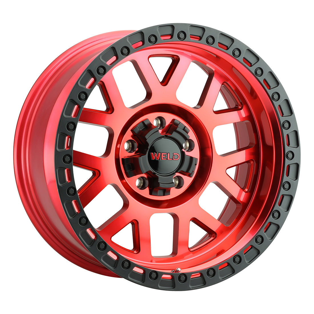 20x10 Cinch 5x139.7 5x150 ET-18 BS4.75 Candy RED / Satin BLK Ring 110.2