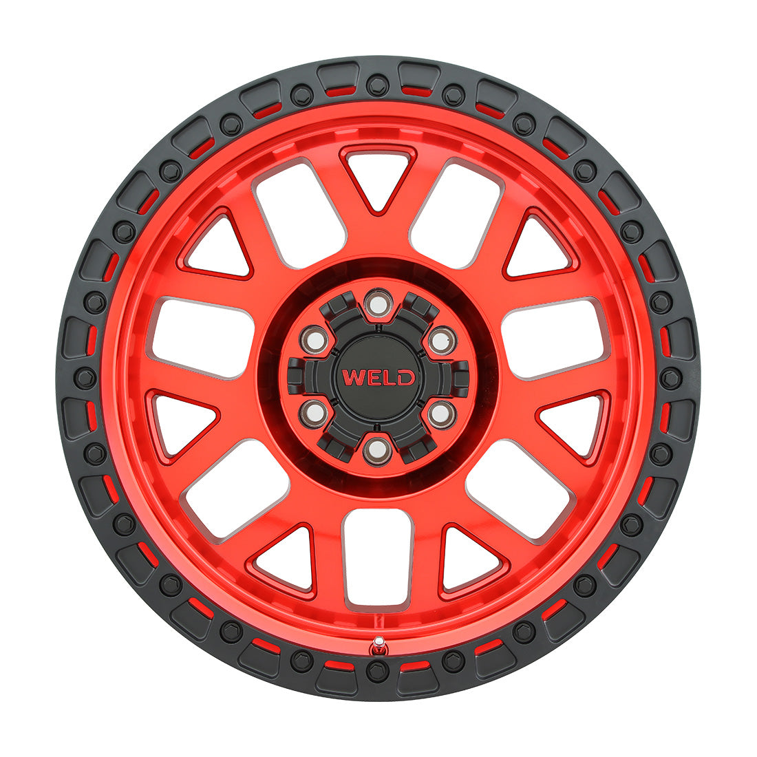 20x10 Cinch 6x135 6x139.7 ET13 BS6.00 Candy RED / Satin BLK Ring 106.1